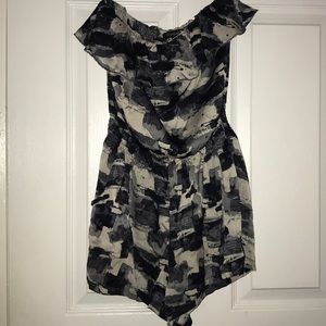 Forever21 Strapless Silk Romper